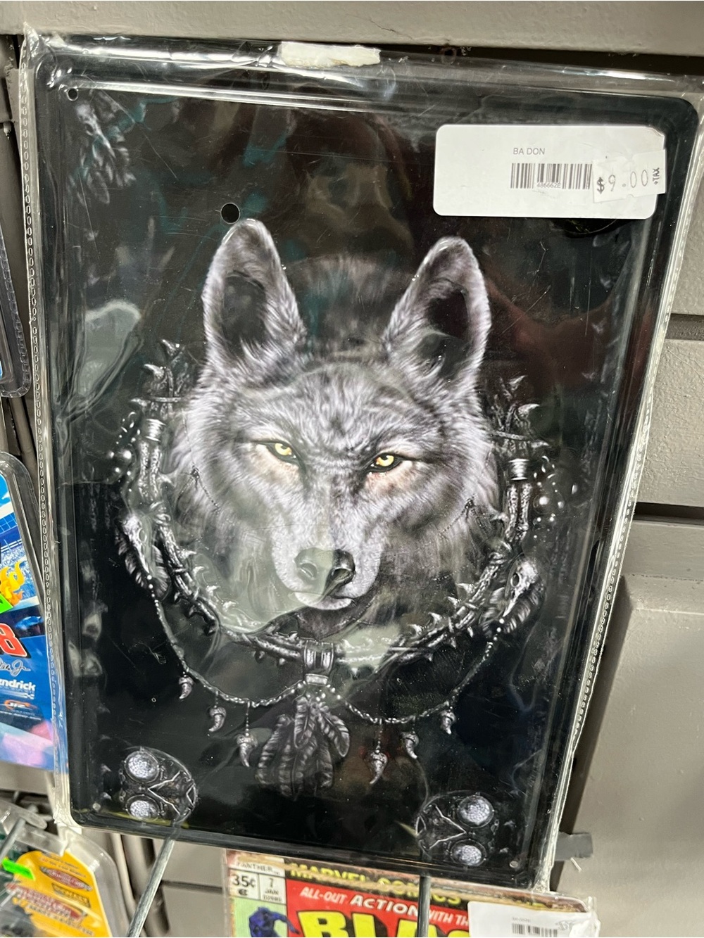 Gray Wolf Wall Art - Wildlife Metal Sign